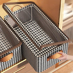 Caixa Organizadora Clássica Dobrável Houndstooth