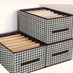 Caixa Organizadora Vintage Estilo Canvas Pied-de-poule