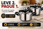 Kit 2 Panelas de Pressão Inox 4L | Compre 1 e Leve 2