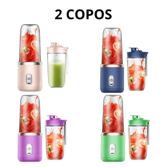 BlendGo Fresh™ — Mini Liquidificador Portátil 400ml com 6 Lâminas