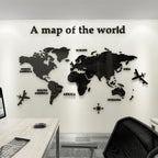Quadro Mapa Mundial - Decorações - suacasa - Casa Mefyto - Quadro Mapa Mundial